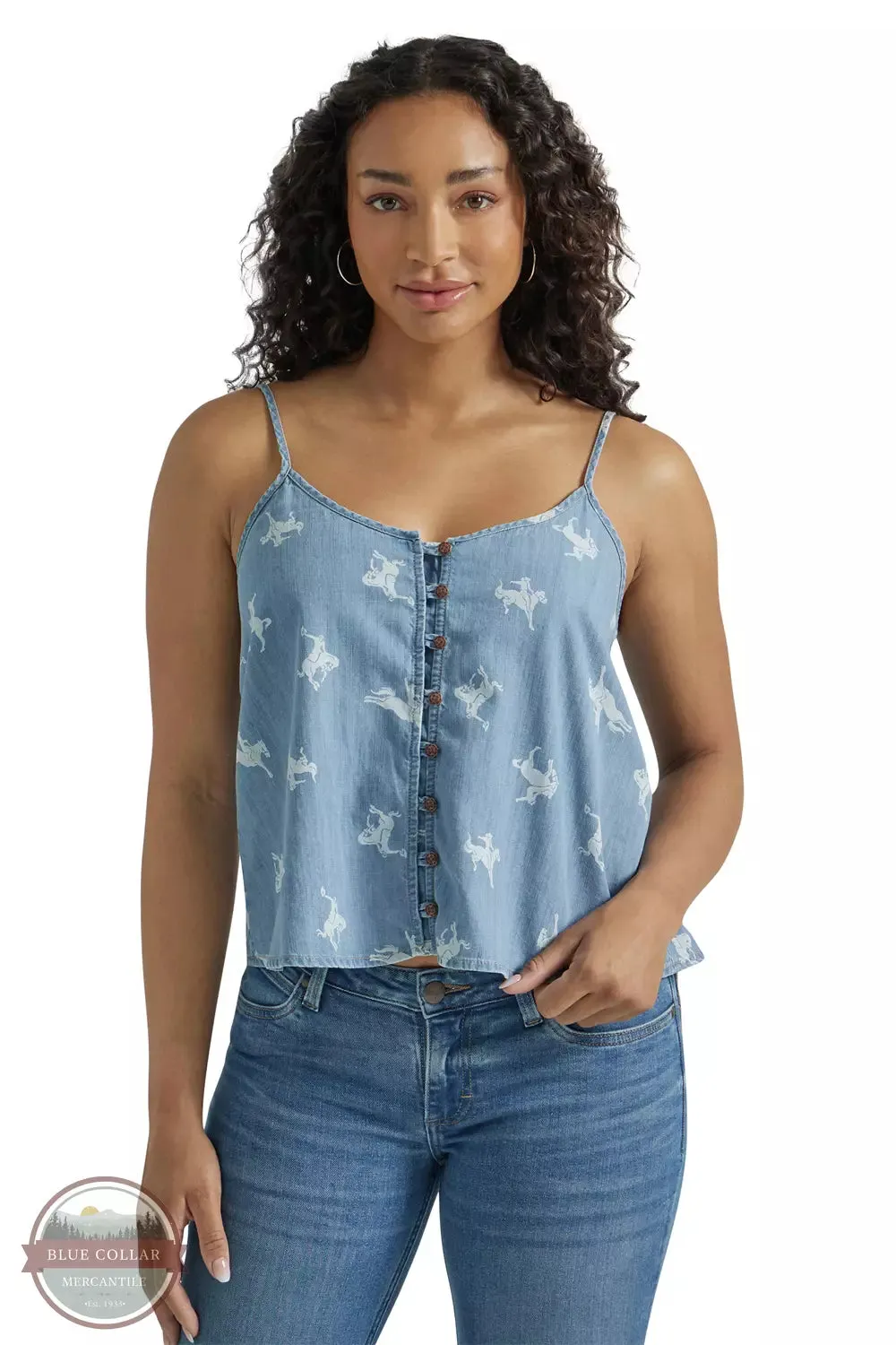 112347174 Button Front Denim Cami