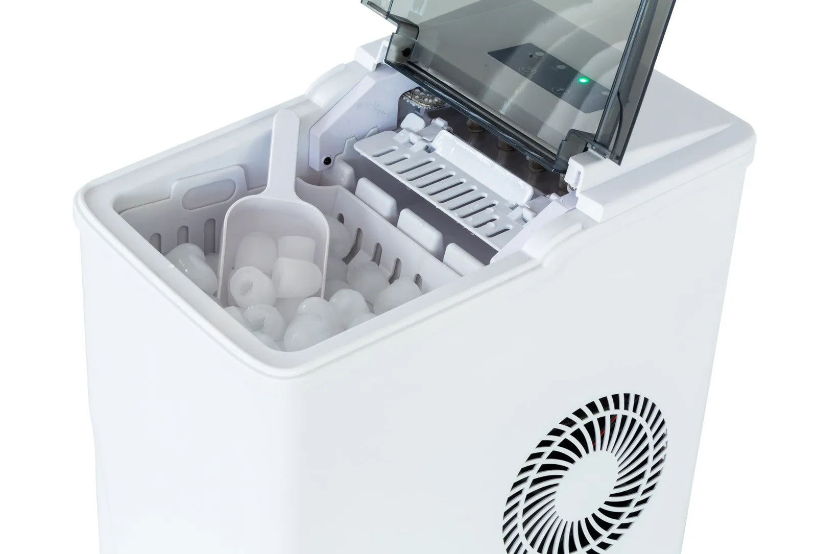 12kgs/24H Ice Cube Maker with 2.2L Tank, LED & Alarms