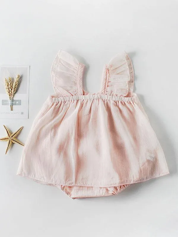 2-Piece Outfits Spanish Style Baby Girl Romper  Ruffle Hat