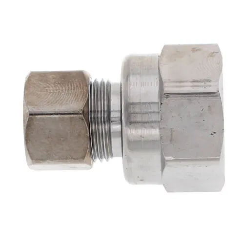 5/8” X 3/8” Lead Free Brass Compression Chrome Plated Reducing Union qt