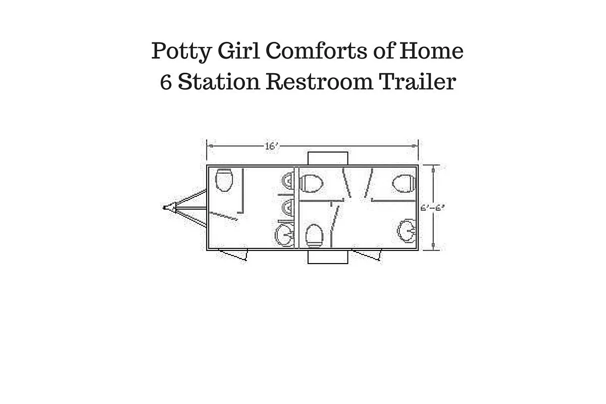 6 Station Comforts of Home Restroom Trailer Rental