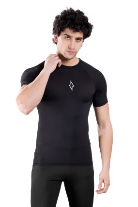 ALPHA - BLACK COMPRESSION T-SHIRT