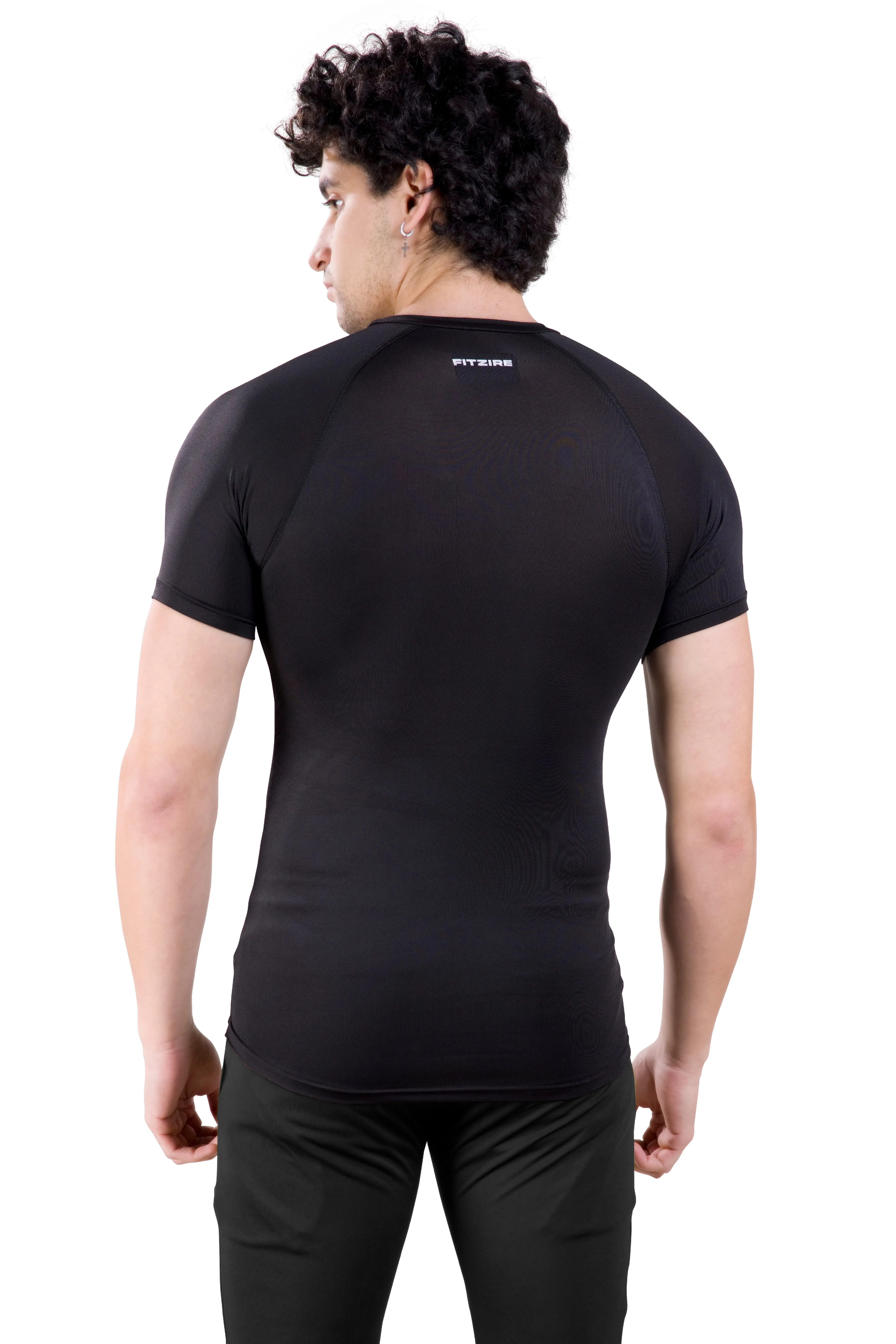 ALPHA - BLACK COMPRESSION T-SHIRT