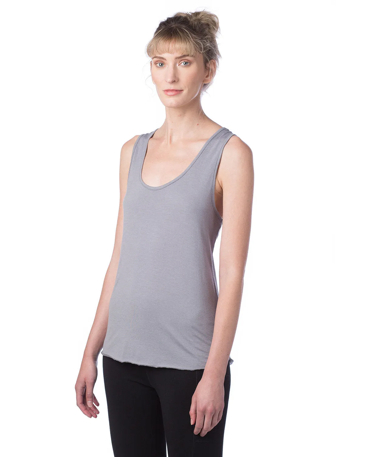 Alternative Ladies' Modal Tri-Blend Racer Tank, Nickel