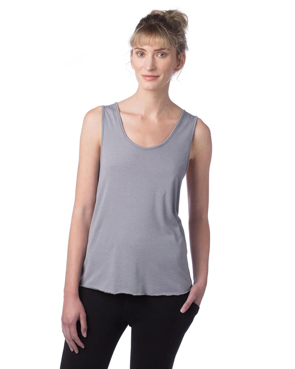 Alternative Ladies' Modal Tri-Blend Racer Tank, Nickel