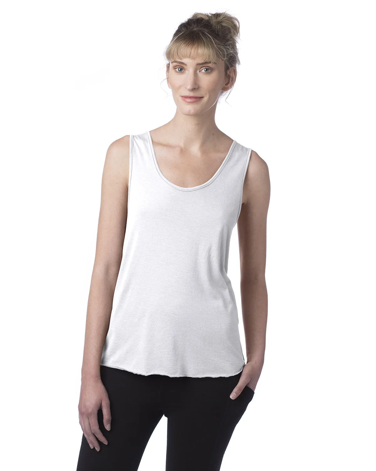 Alternative Ladies' Modal Tri-Blend Racer Tank, White
