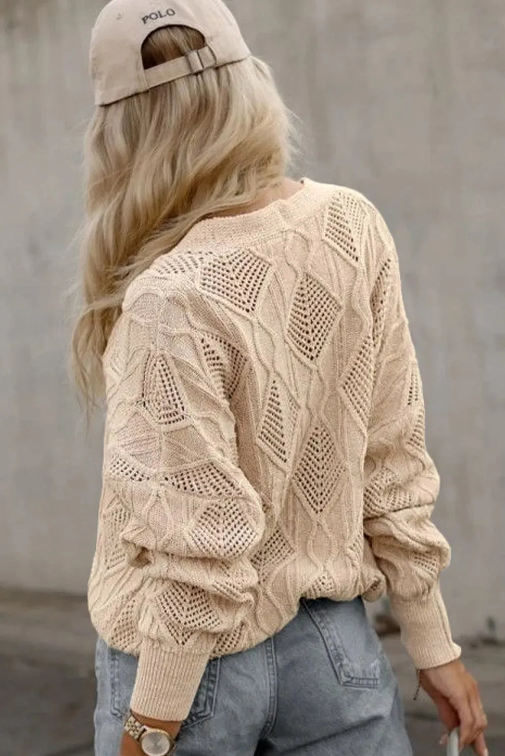 Apricot Plus Size Knit Button Up Cardigan