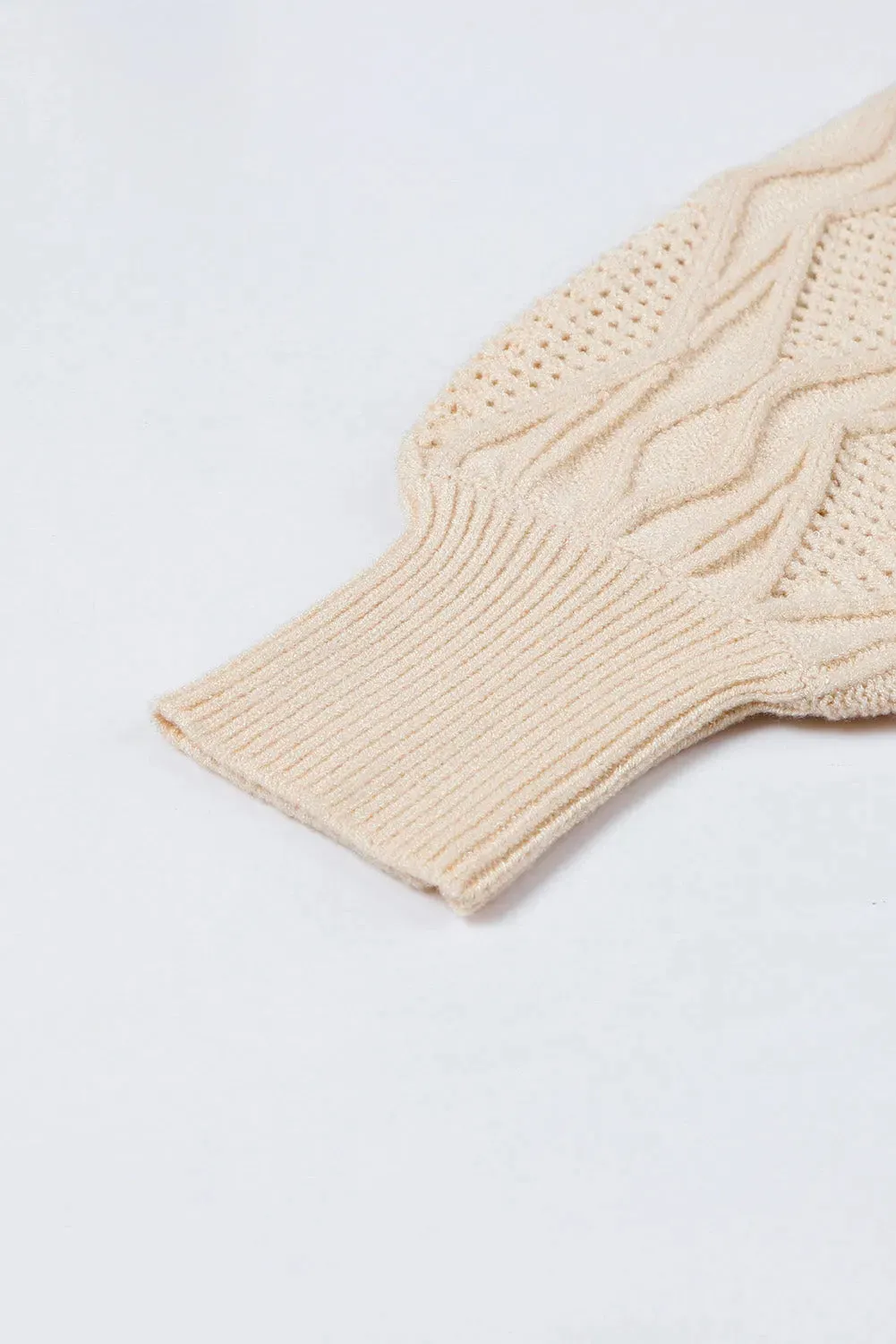 Apricot Plus Size Knit Button Up Cardigan