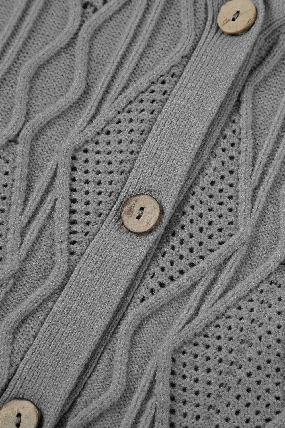Apricot Plus Size Knit Button Up Cardigan