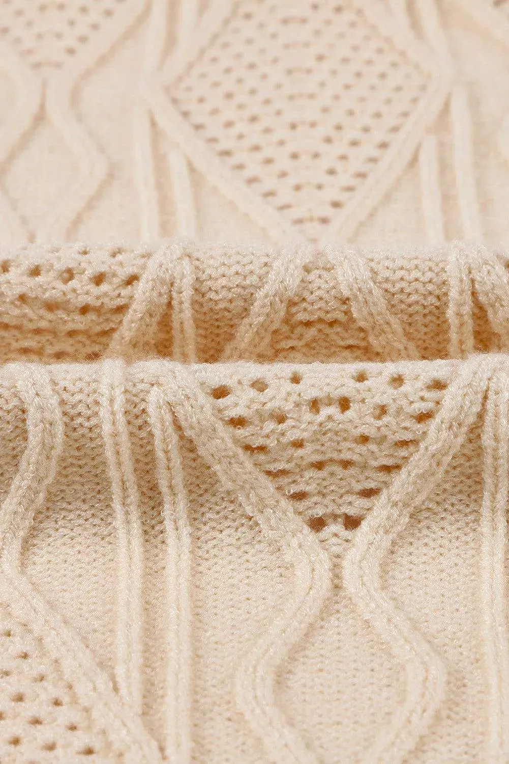 Apricot Plus Size Knit Button Up Cardigan