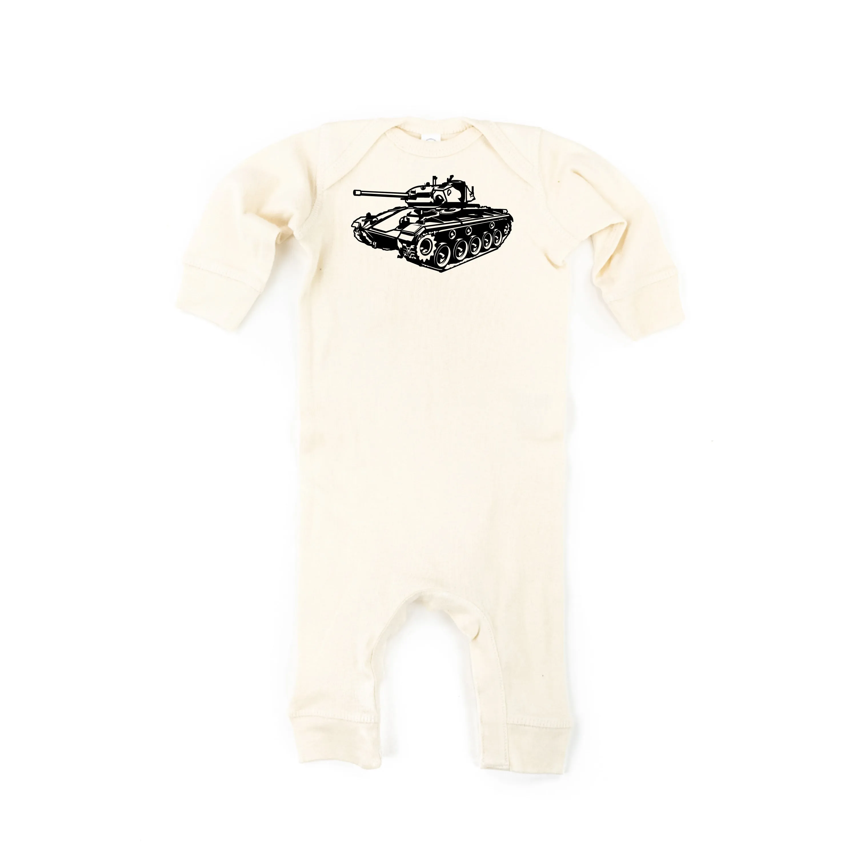 ARMY TANK - Minimalist Design - One Piece Baby Sleeper