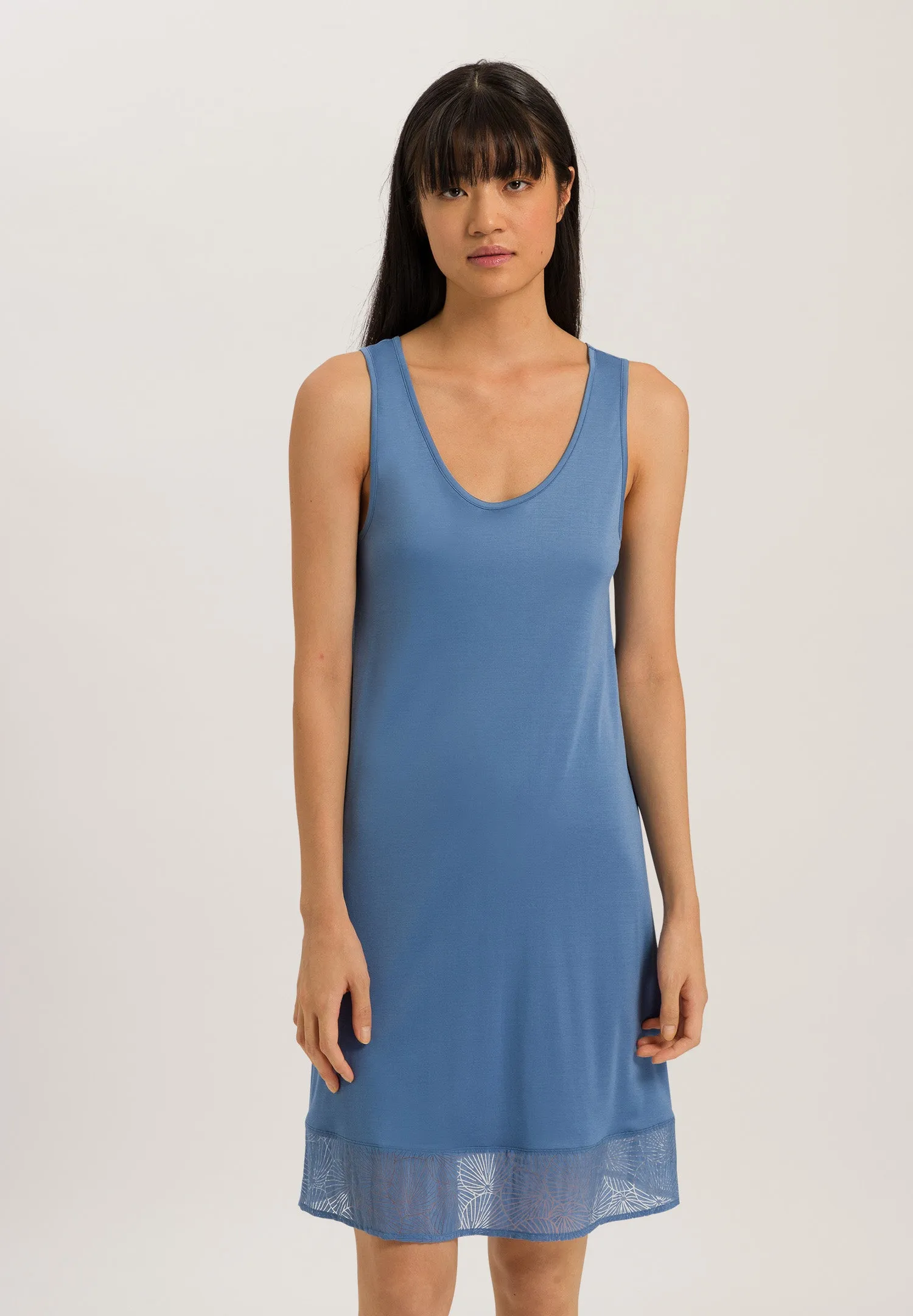 Audrey TENCEL™ and Silk Tank Nightgown | Dusty Blue 74916-2515