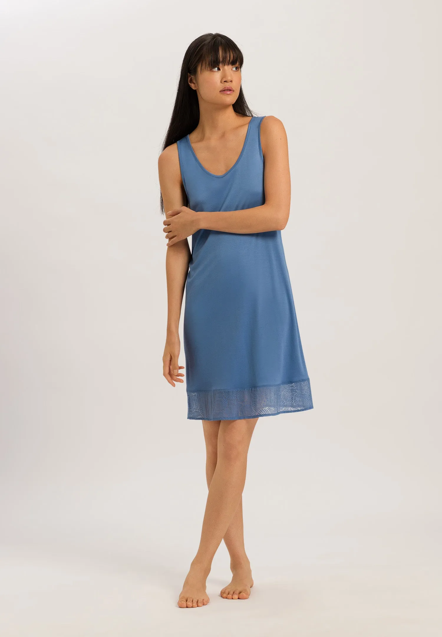Audrey TENCEL™ and Silk Tank Nightgown | Dusty Blue 74916-2515