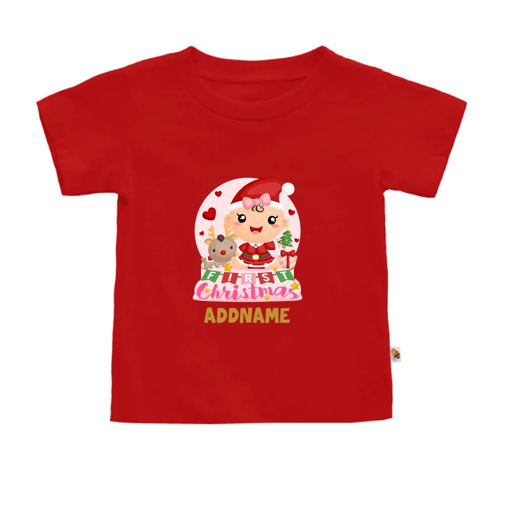 Baby GIRL 1st Christmas Snow Globe (Kids)