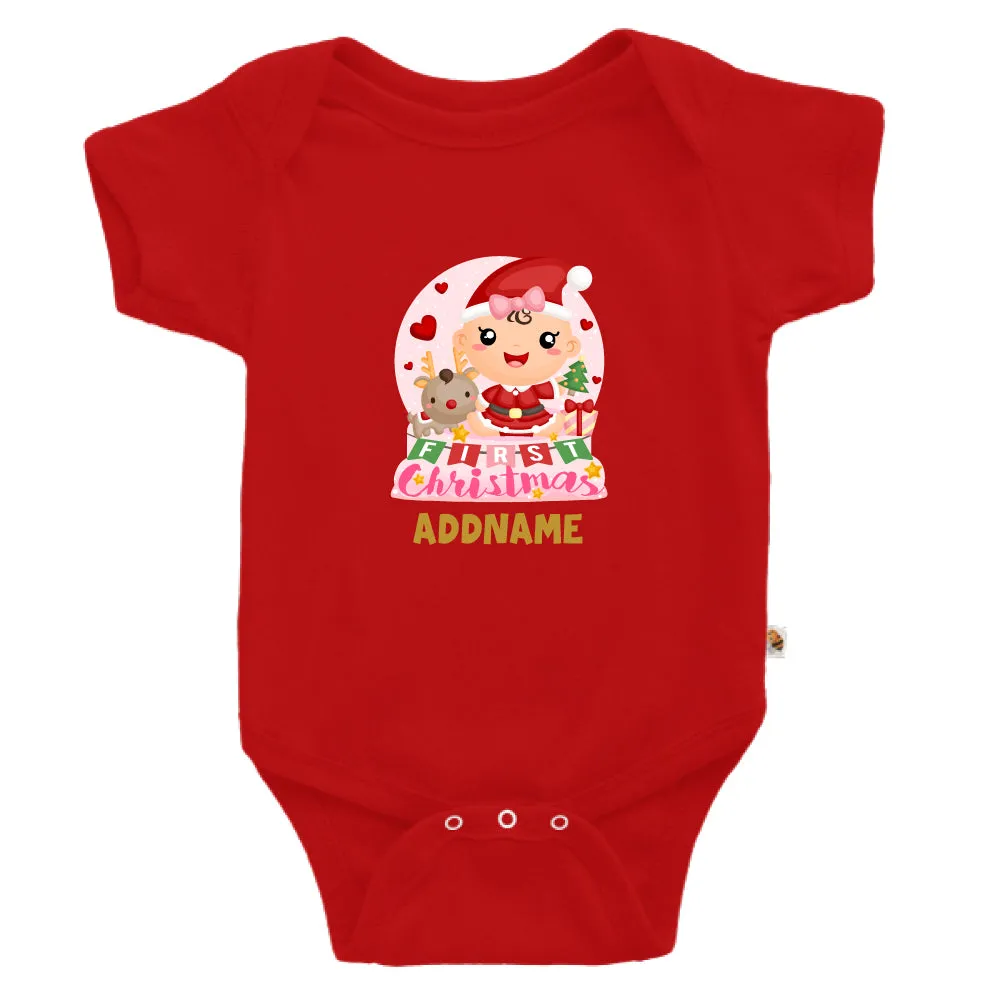 Baby GIRL 1st Christmas Snow Globe (Kids)