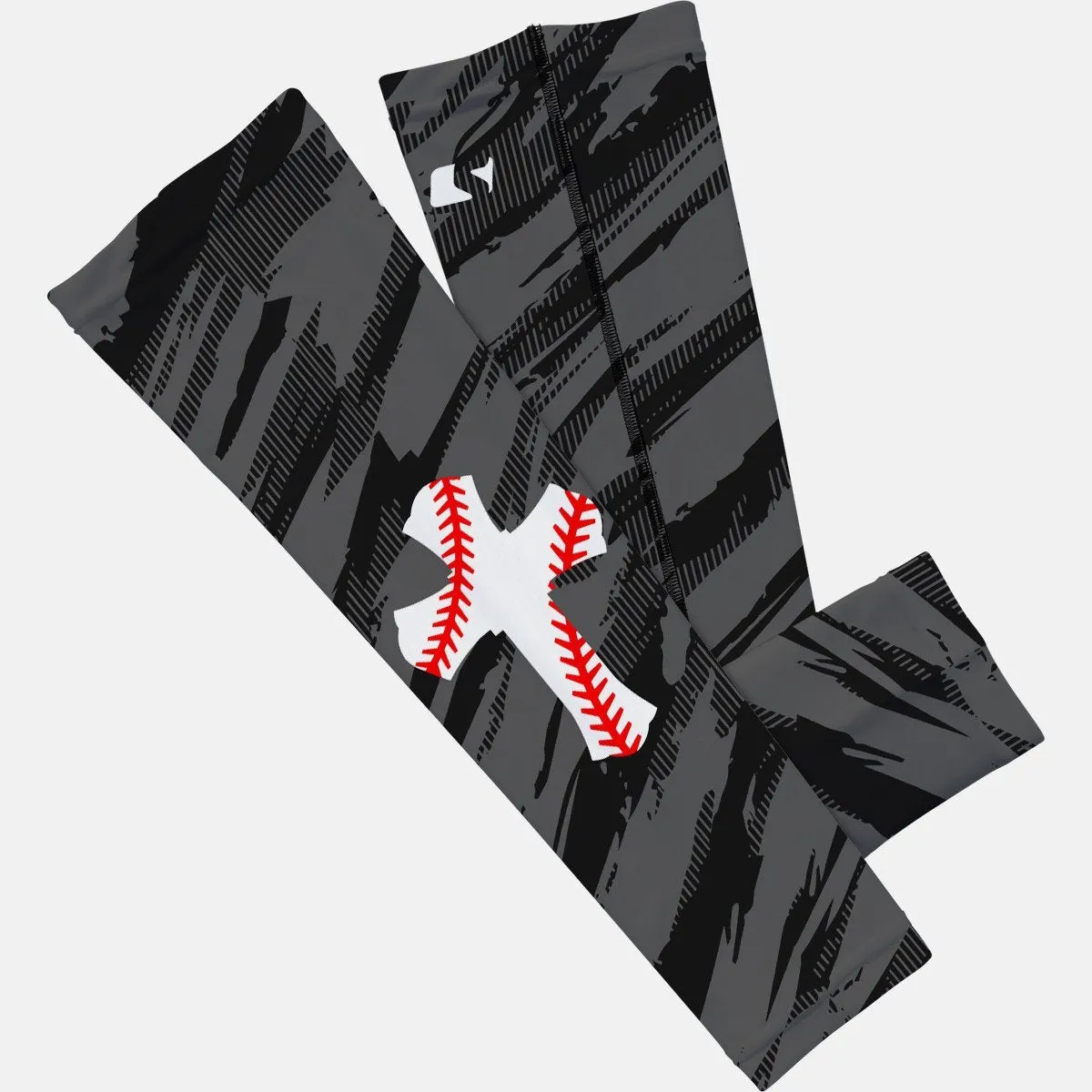 Baseball Cross Black OPS Arm Sleeve