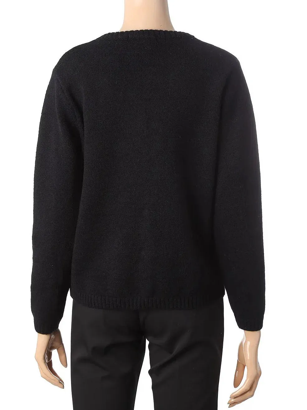 Bead-Embellished Wool-Blend Cardigan Sweater