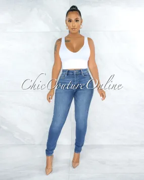 Belka Medium Washed Denim High-Waist Skinny Jeans
