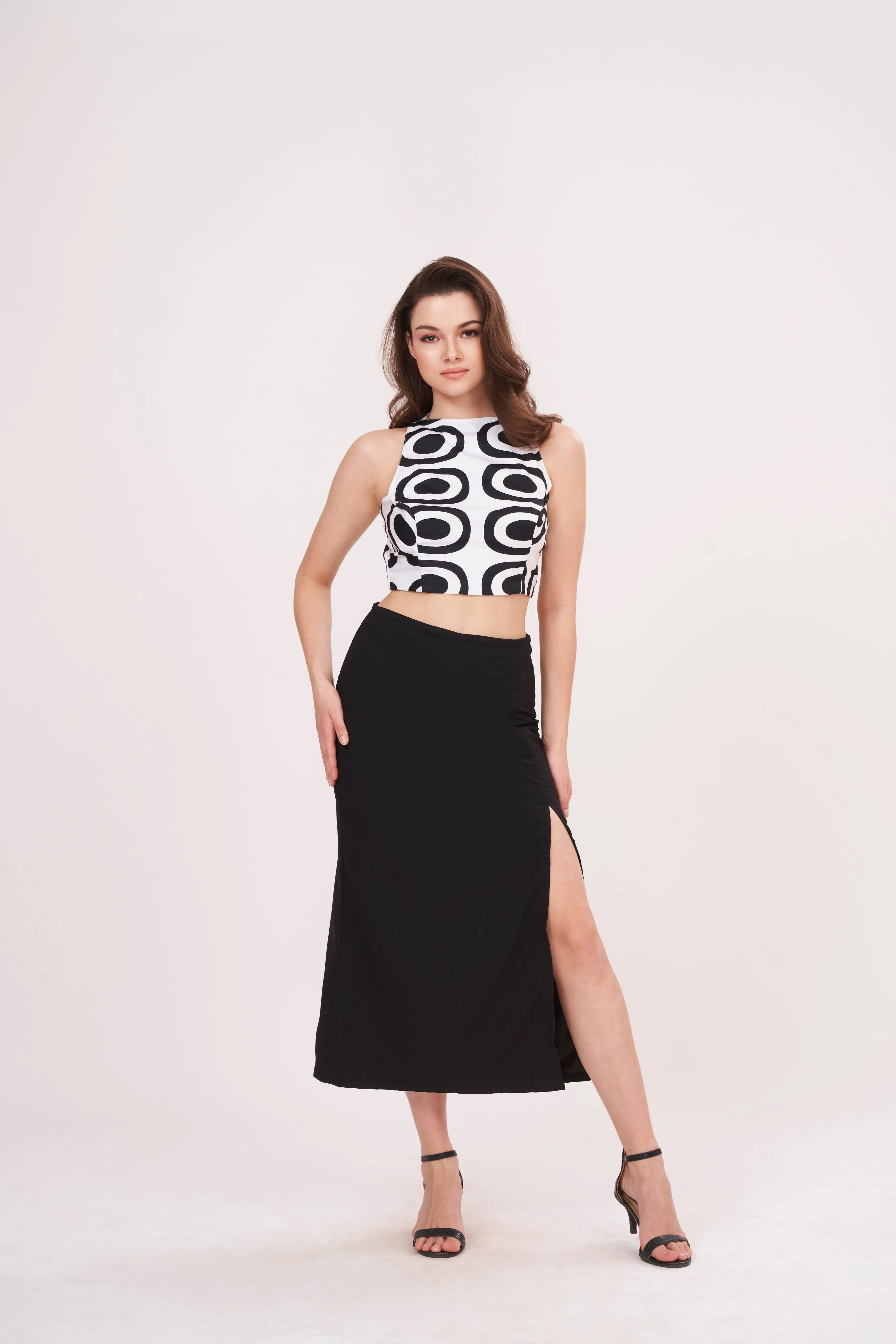Black & White Crop Top