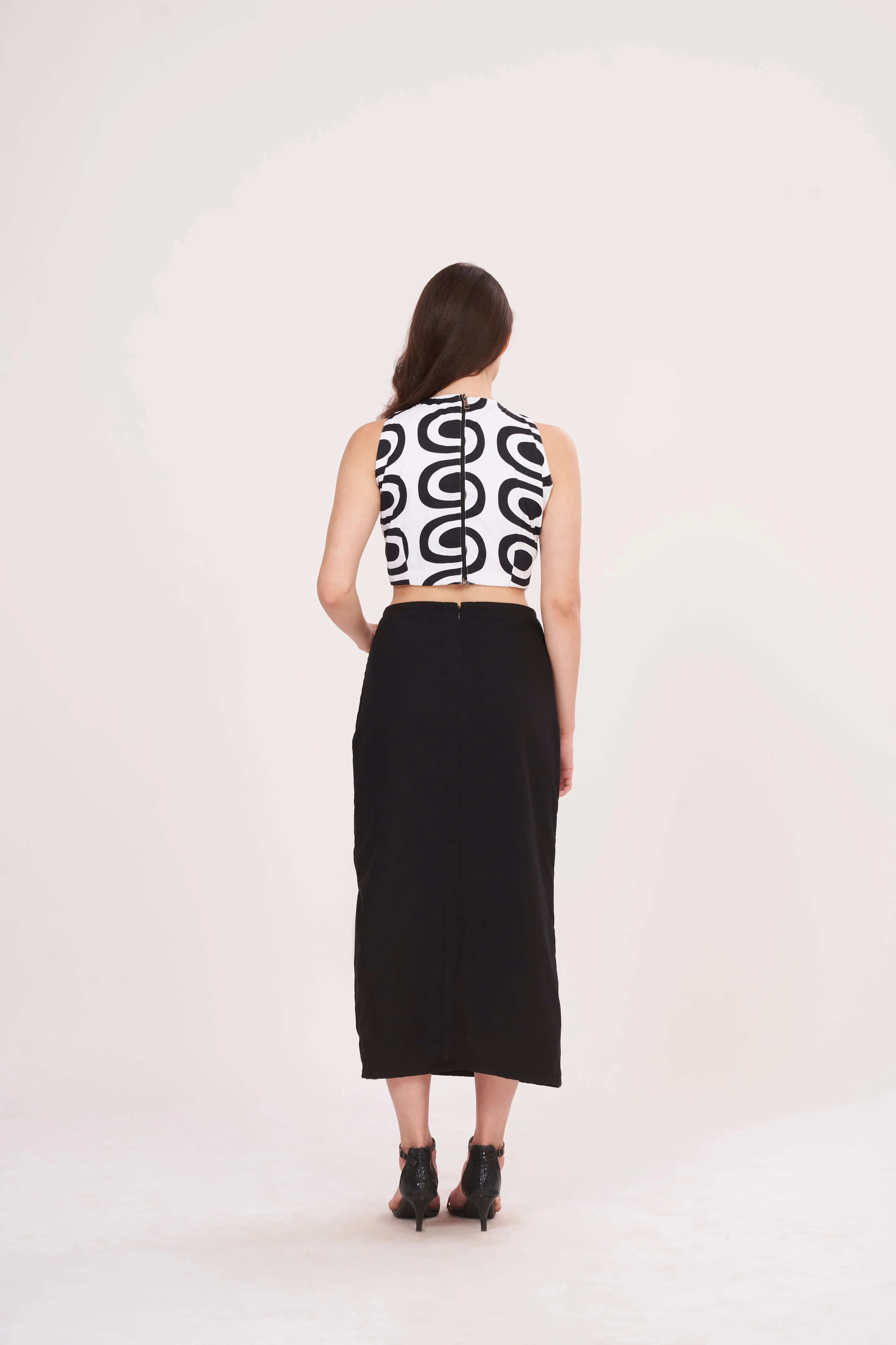 Black & White Crop Top