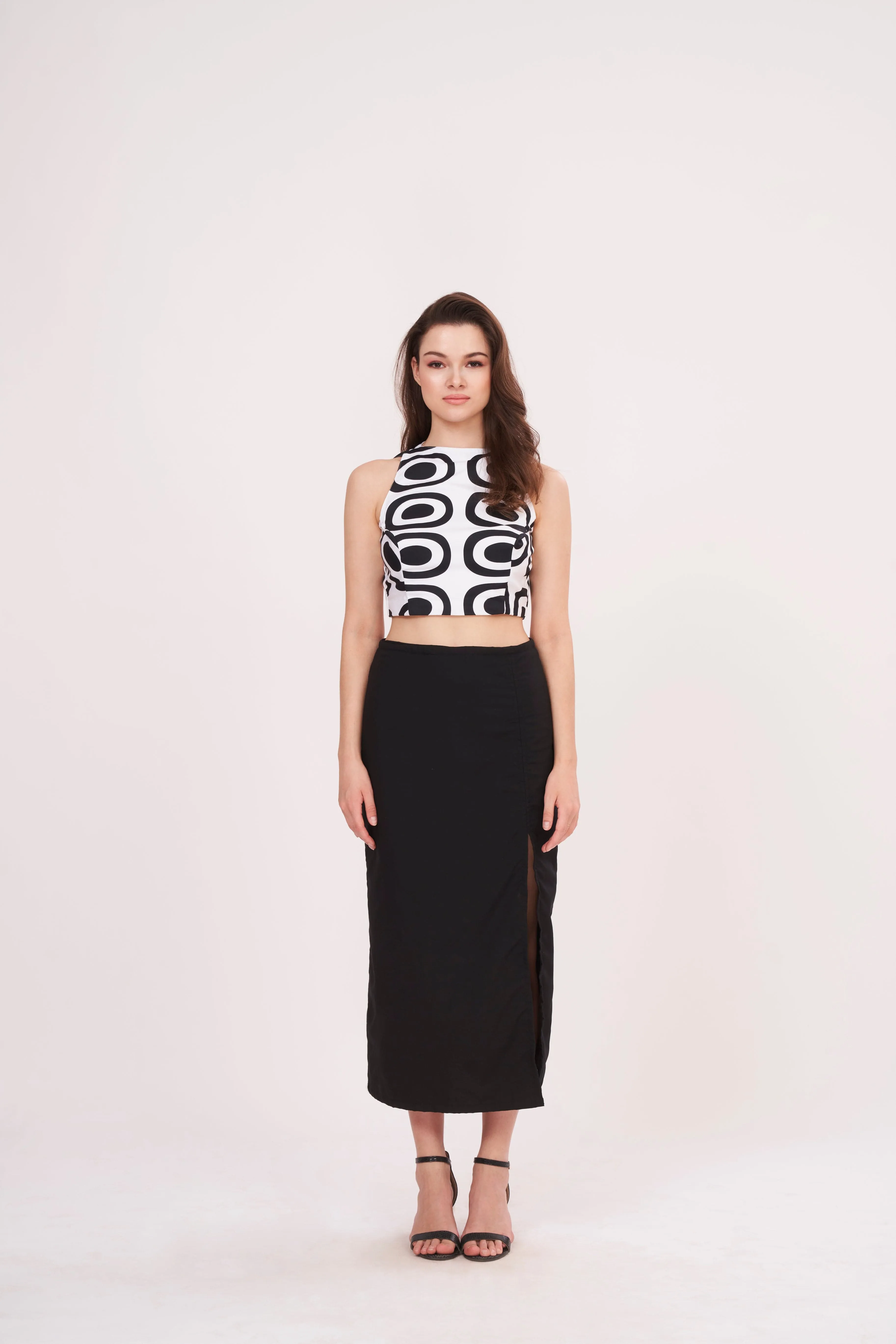 Black & White Crop Top