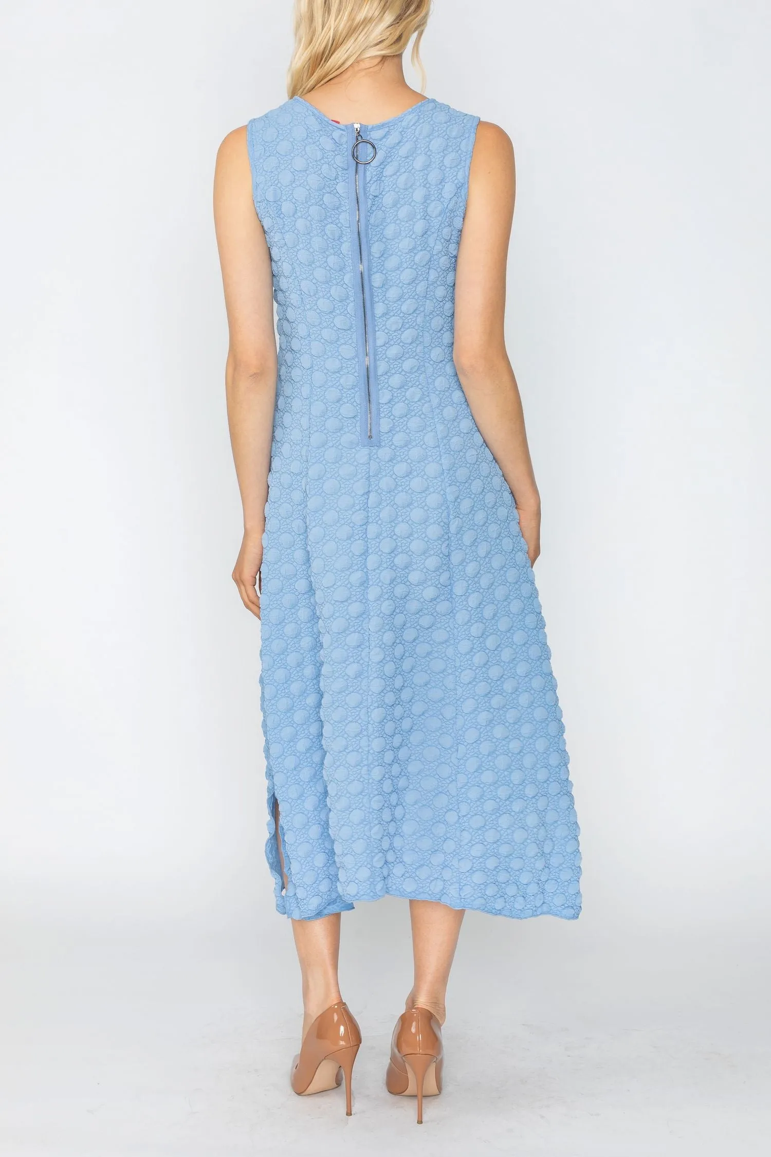 Blue Tie-Front Tank Dress