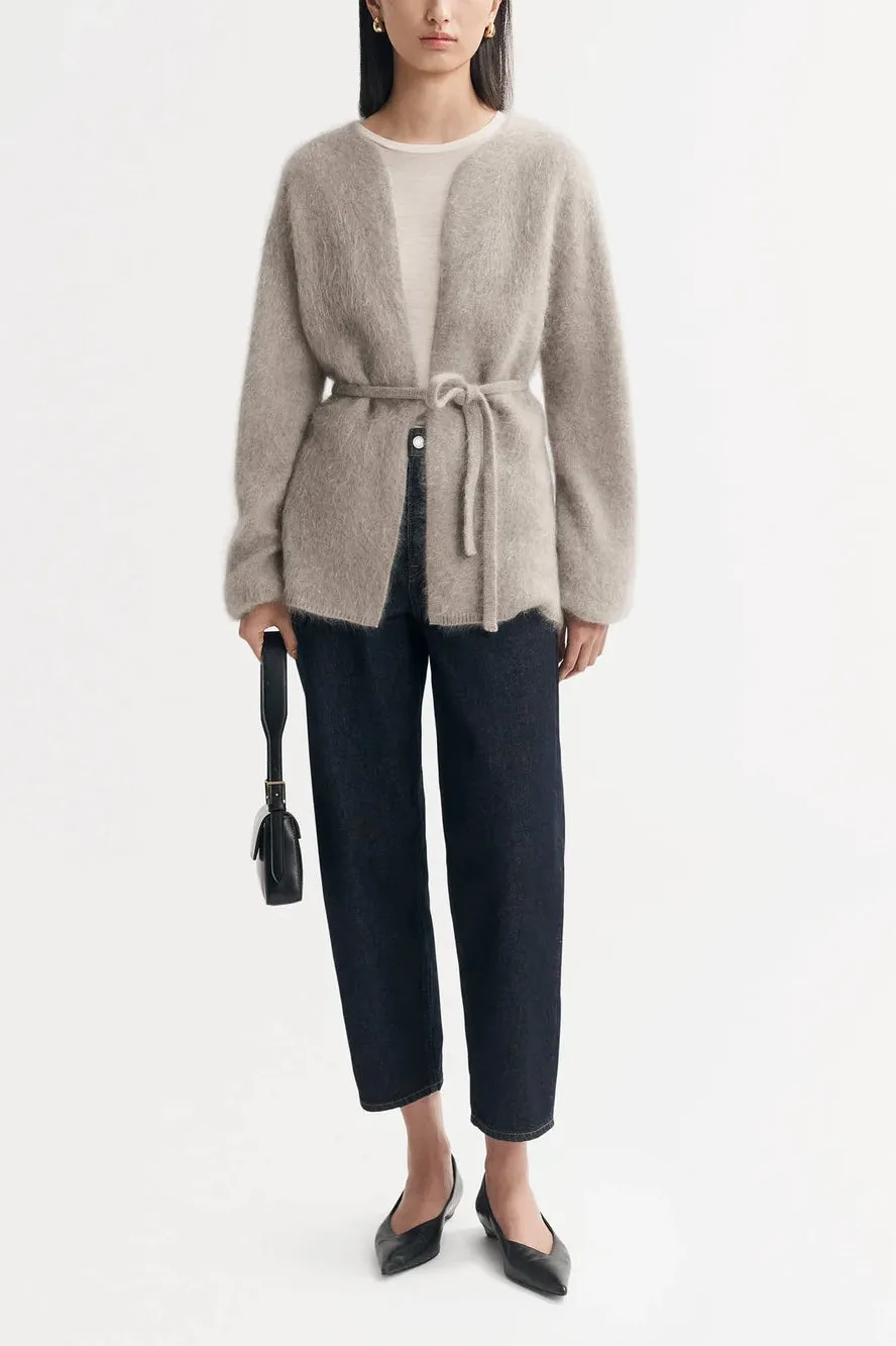 Brushed Cardigan in Greige