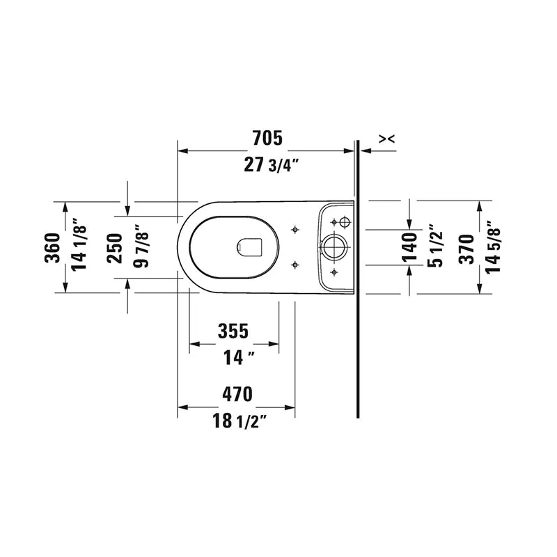 Darling New Round 1.28 gpf Two-Piece Toilet in White