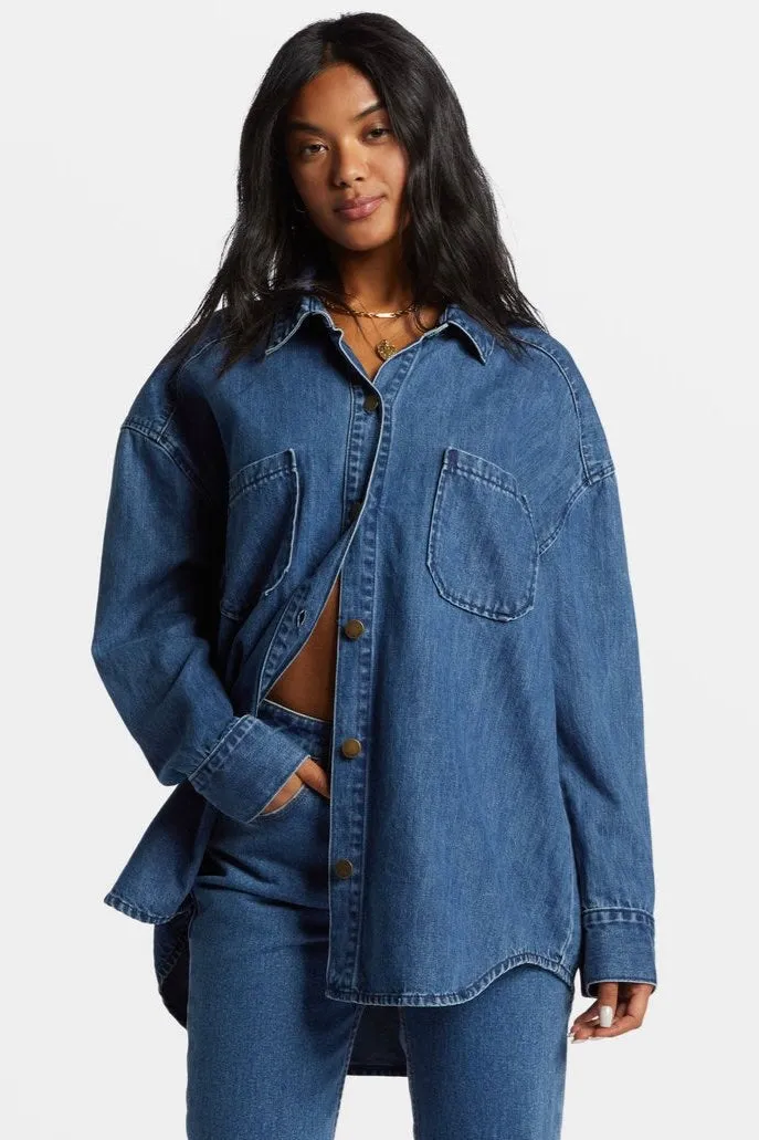 deep sea denim shacket