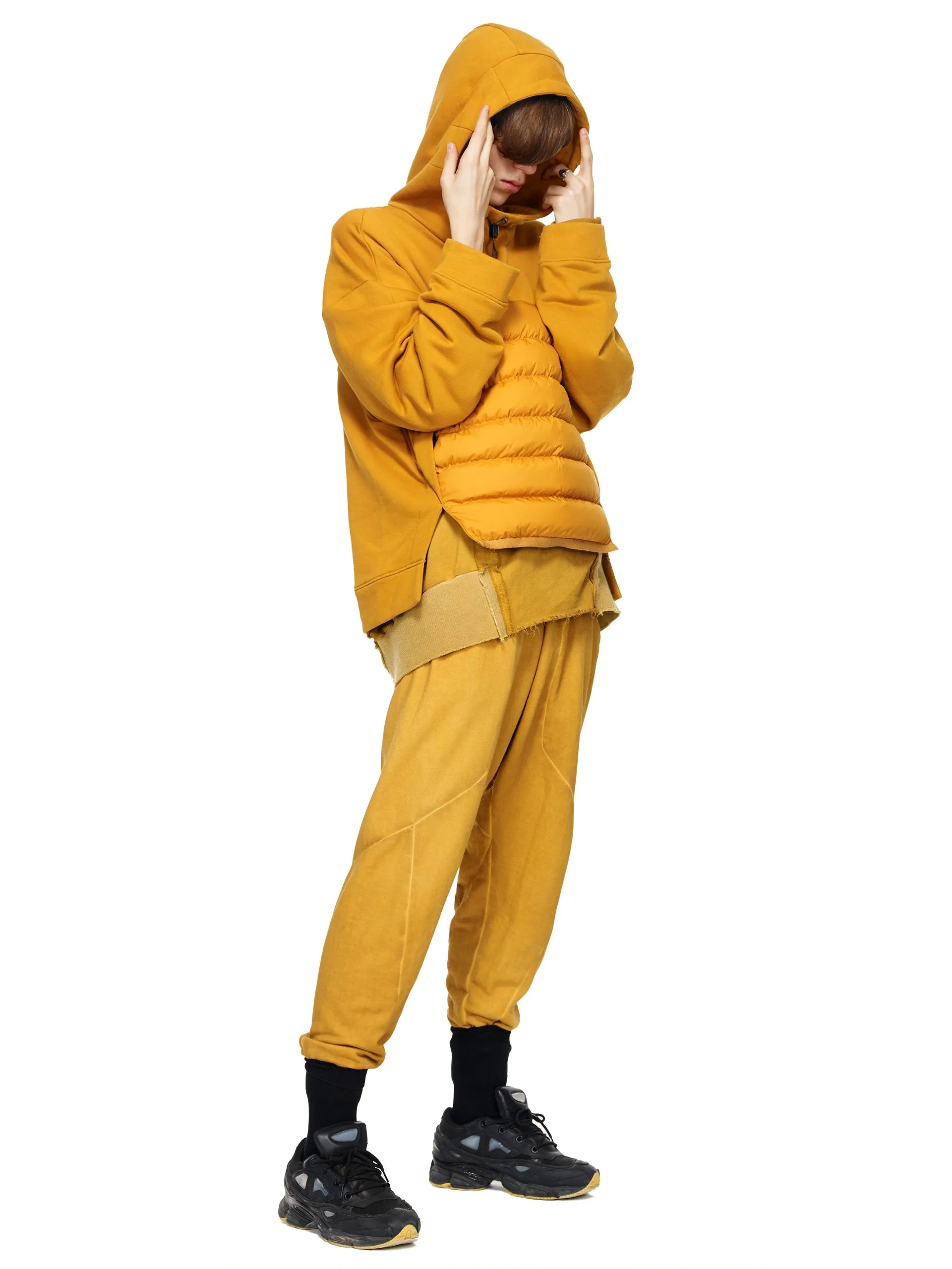 DOWN KANGAROO PATCHED HOODY
