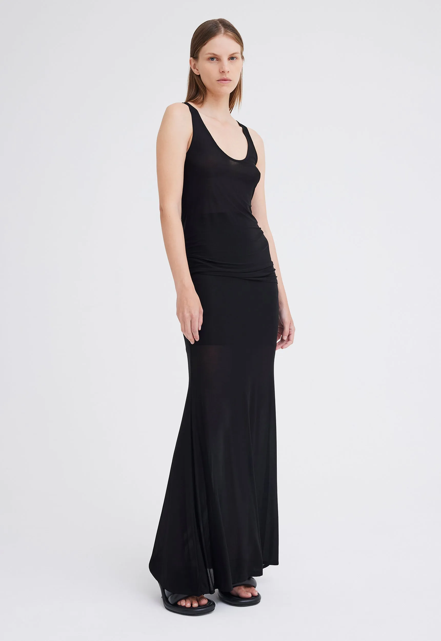 Eren Italian Jersey Tank - Black