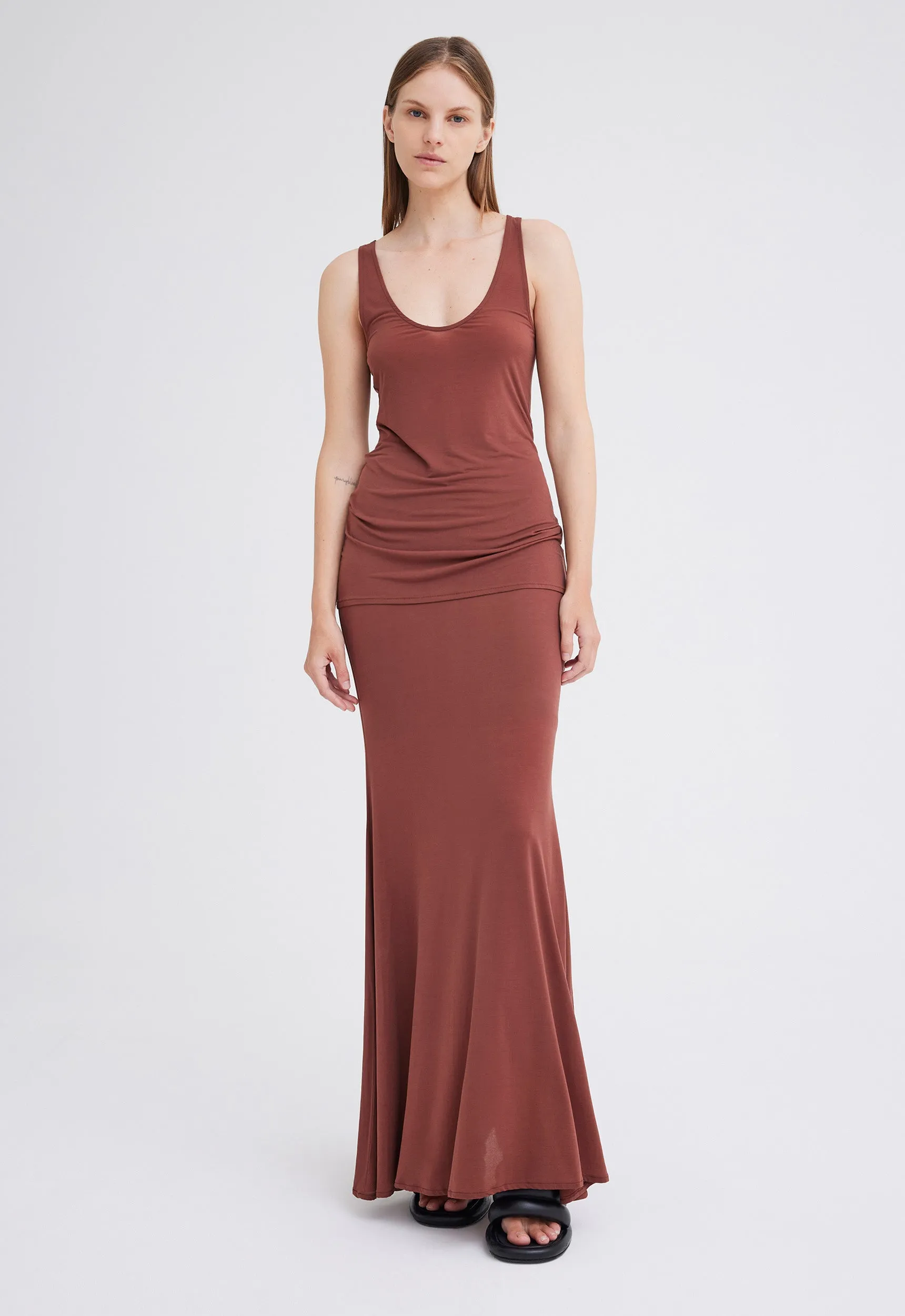Eren Italian Jersey Tank - Burbank Red