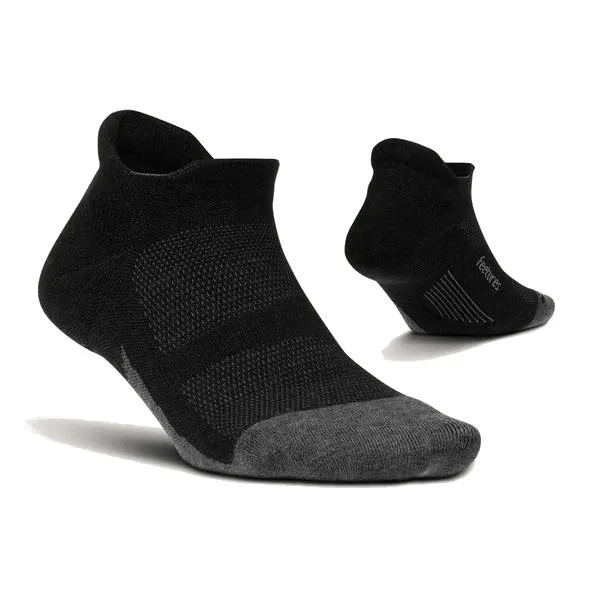 Feetures Merino 10 Ultra Light No Show Tab Charcoal