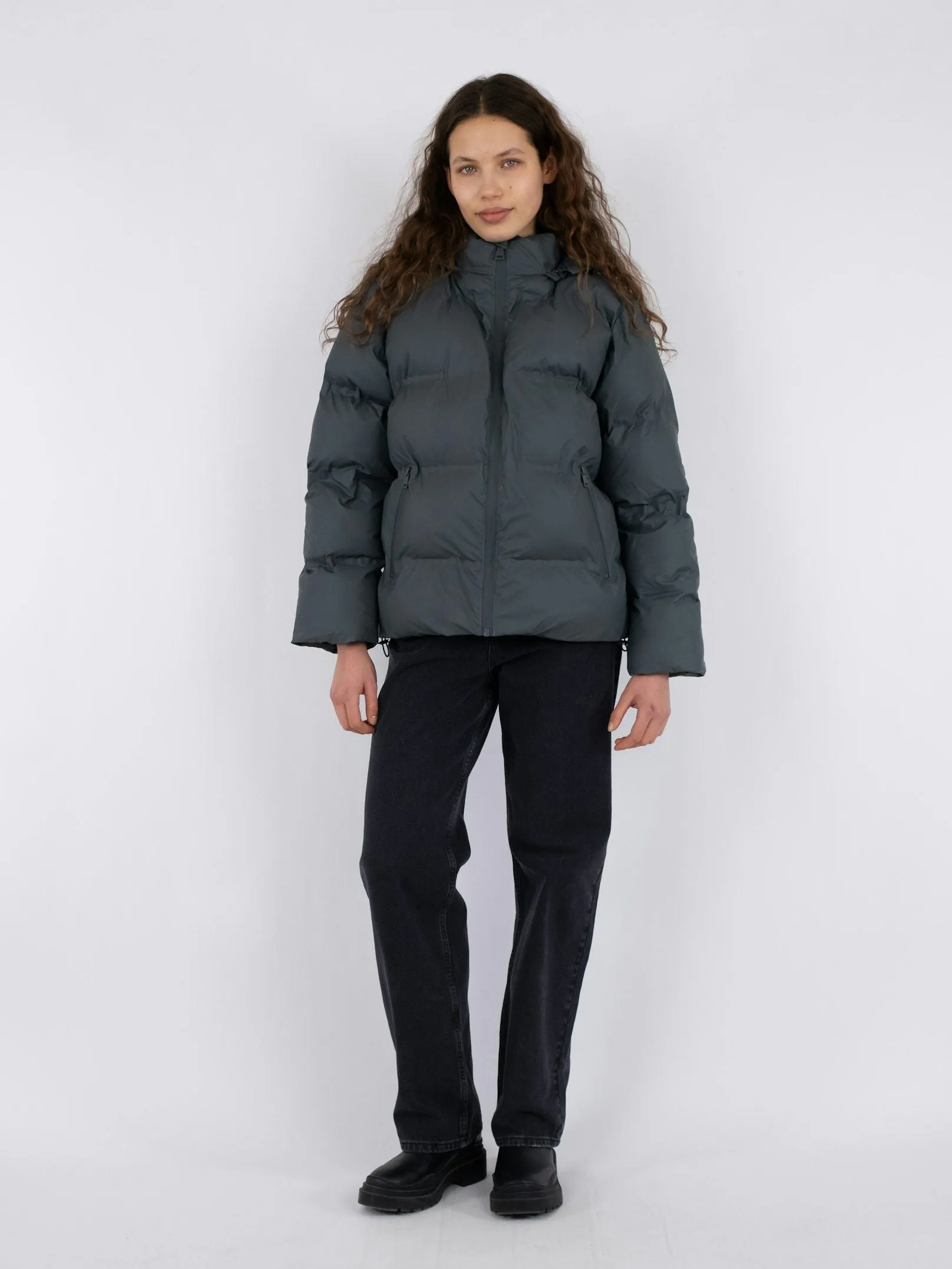 Fox C Puffer Jacket - Smoke Green