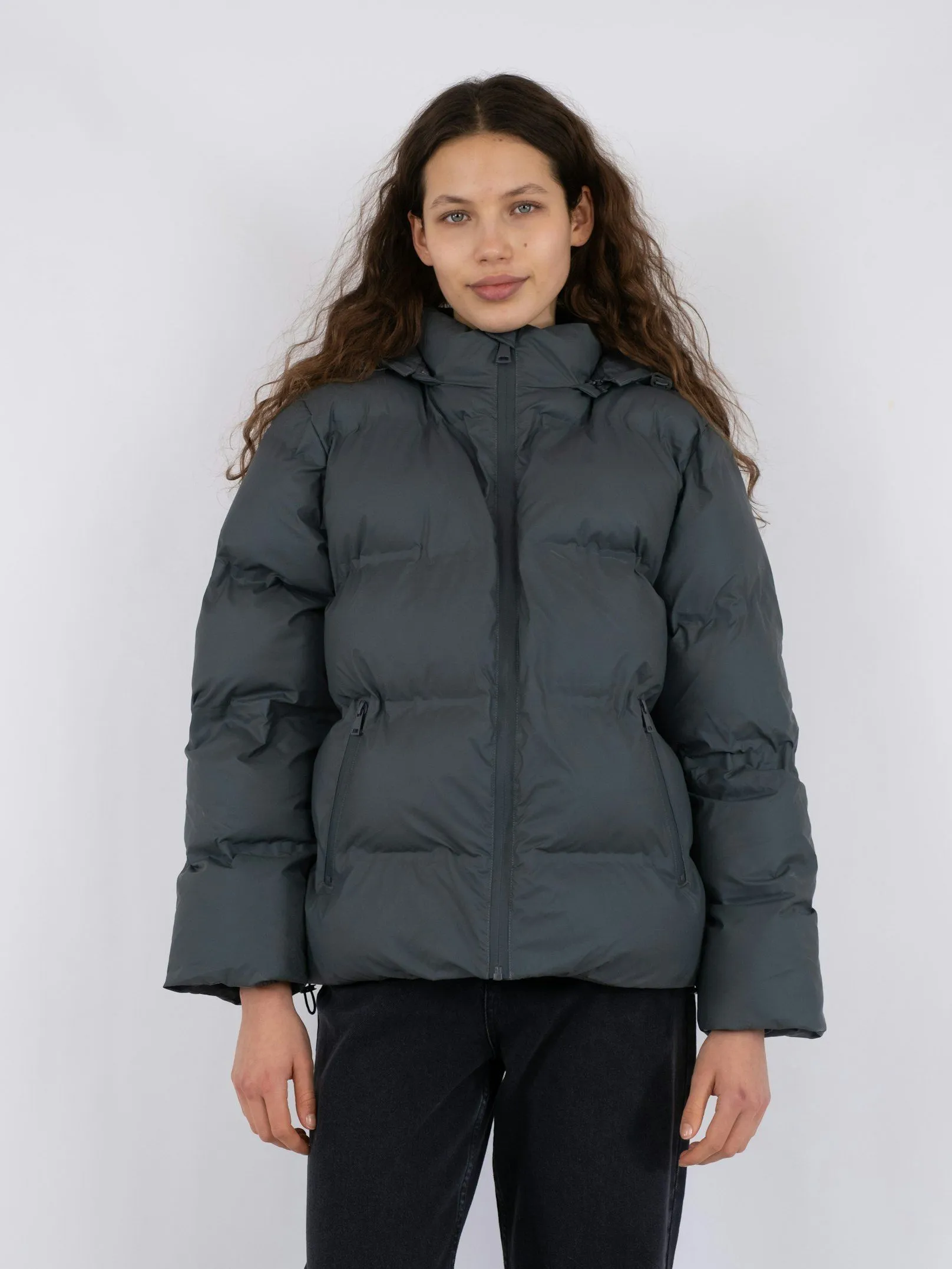 Fox C Puffer Jacket - Smoke Green