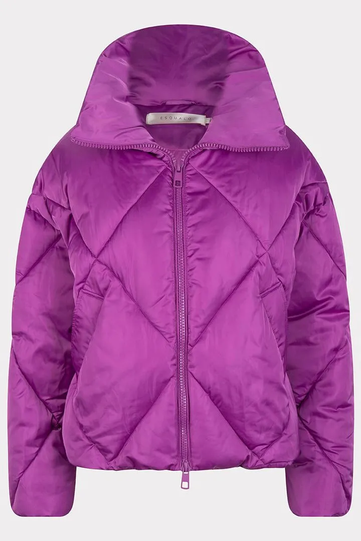 Fuchsia Quilted Puffer Coat