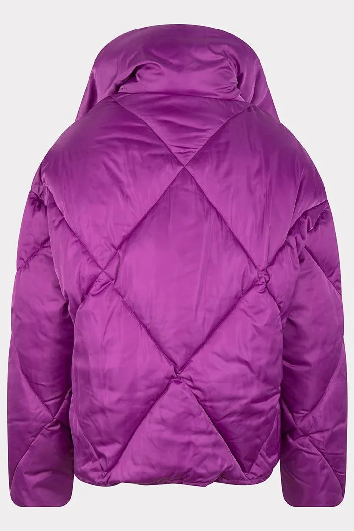 Fuchsia Quilted Puffer Coat