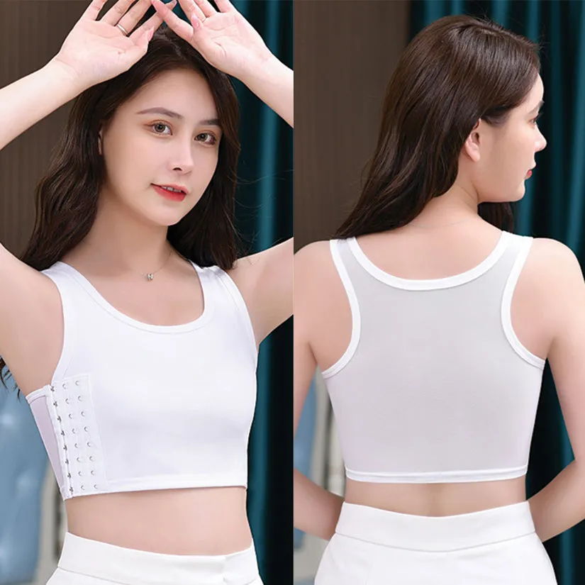 Gender Fluid Chest Compression Binder  - L White
