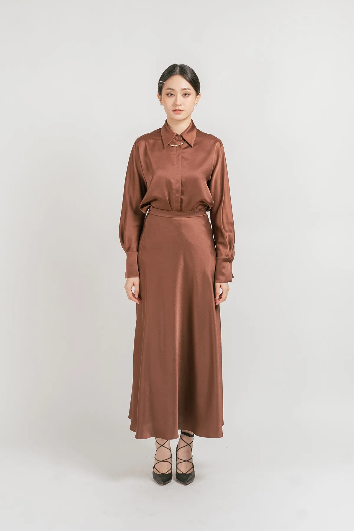 Gerollia Satin Maxi Skirt