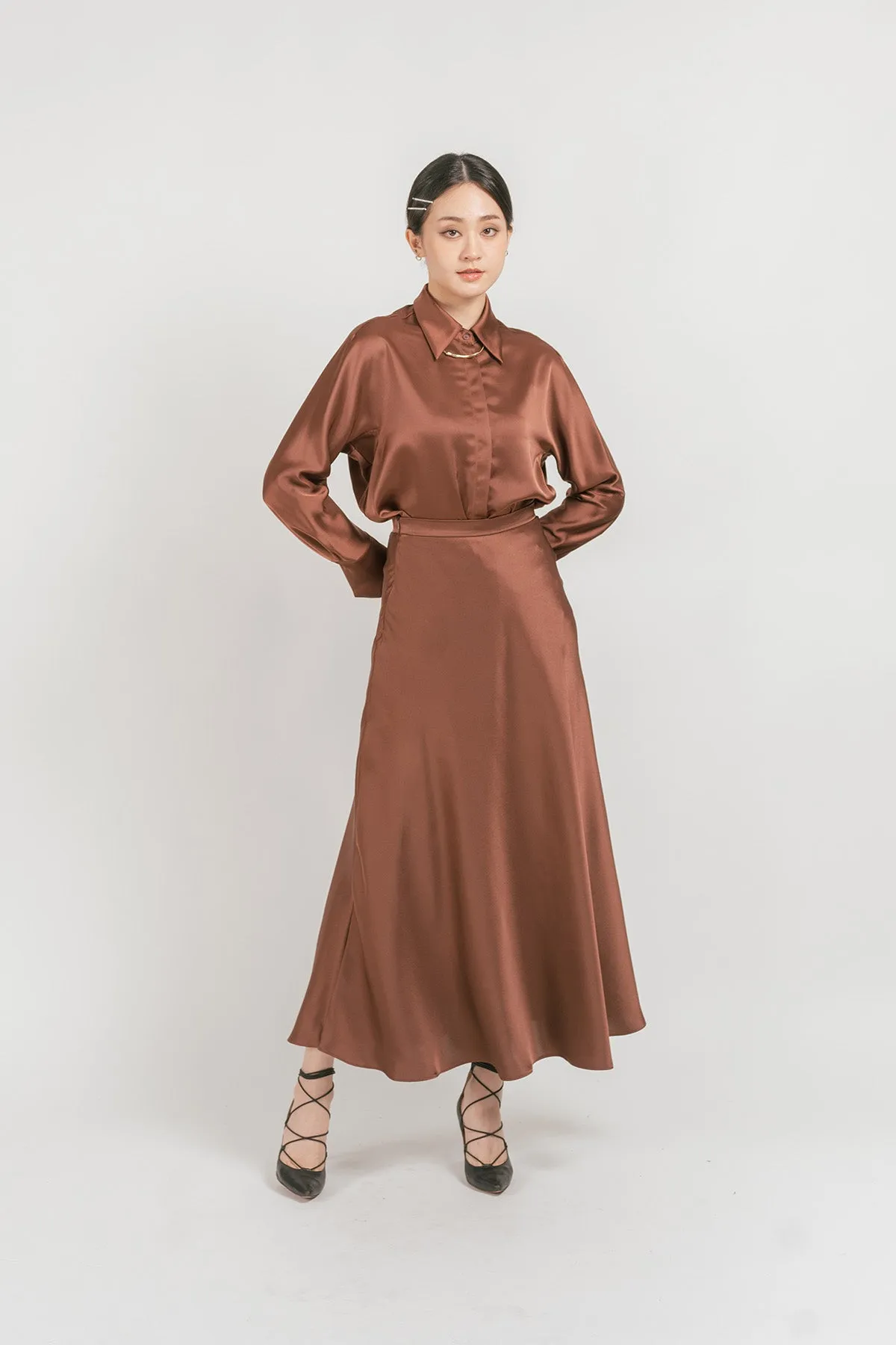 Gerollia Satin Maxi Skirt