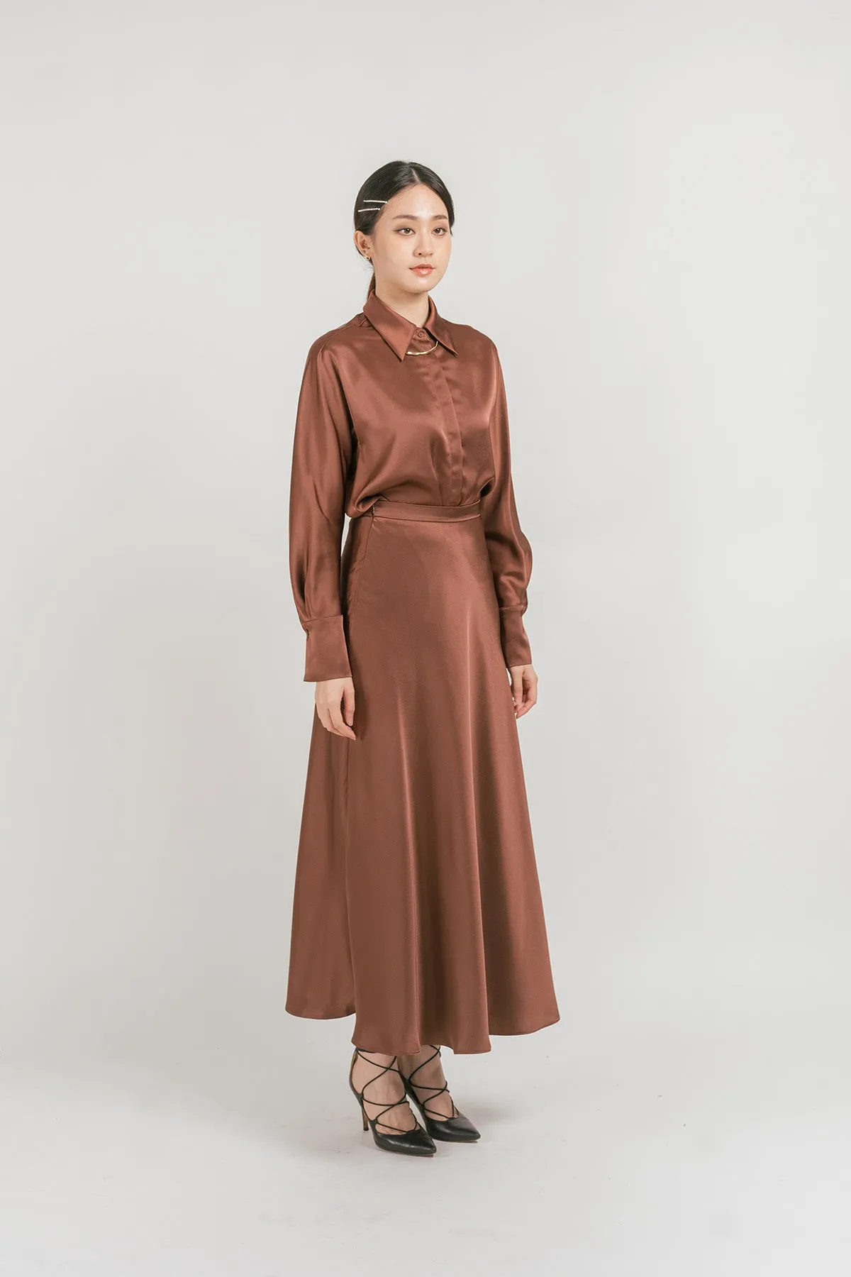Gerollia Satin Maxi Skirt