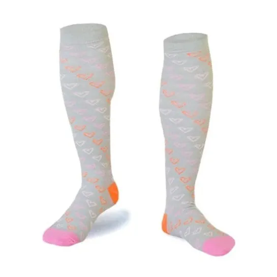 Heart Patterned Knee High (Compression Socks)