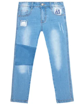 Jeans Ezequiel Niño Denim celeste Black and Blue
