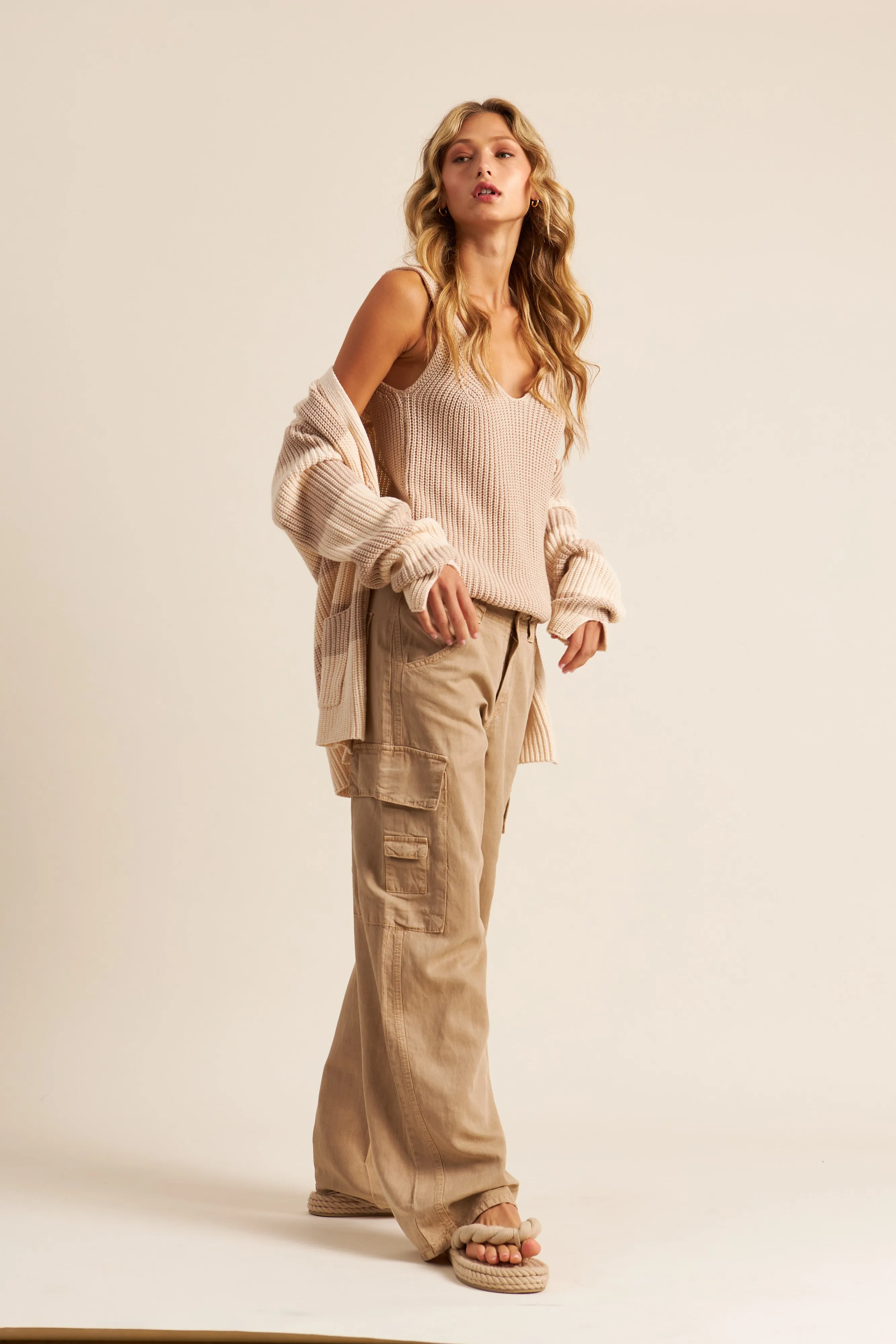 John & Jenn Pete Tank | Cotton Candy   Light Mocha