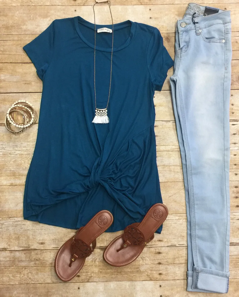 Knotted Top: Teal