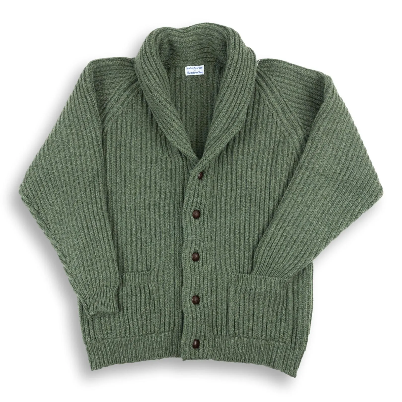 Lambswool Shawl Collar Cardigan Sweater
