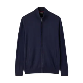 Men Mmk-Oakk-High Neck Cardigan With Zip - Navy