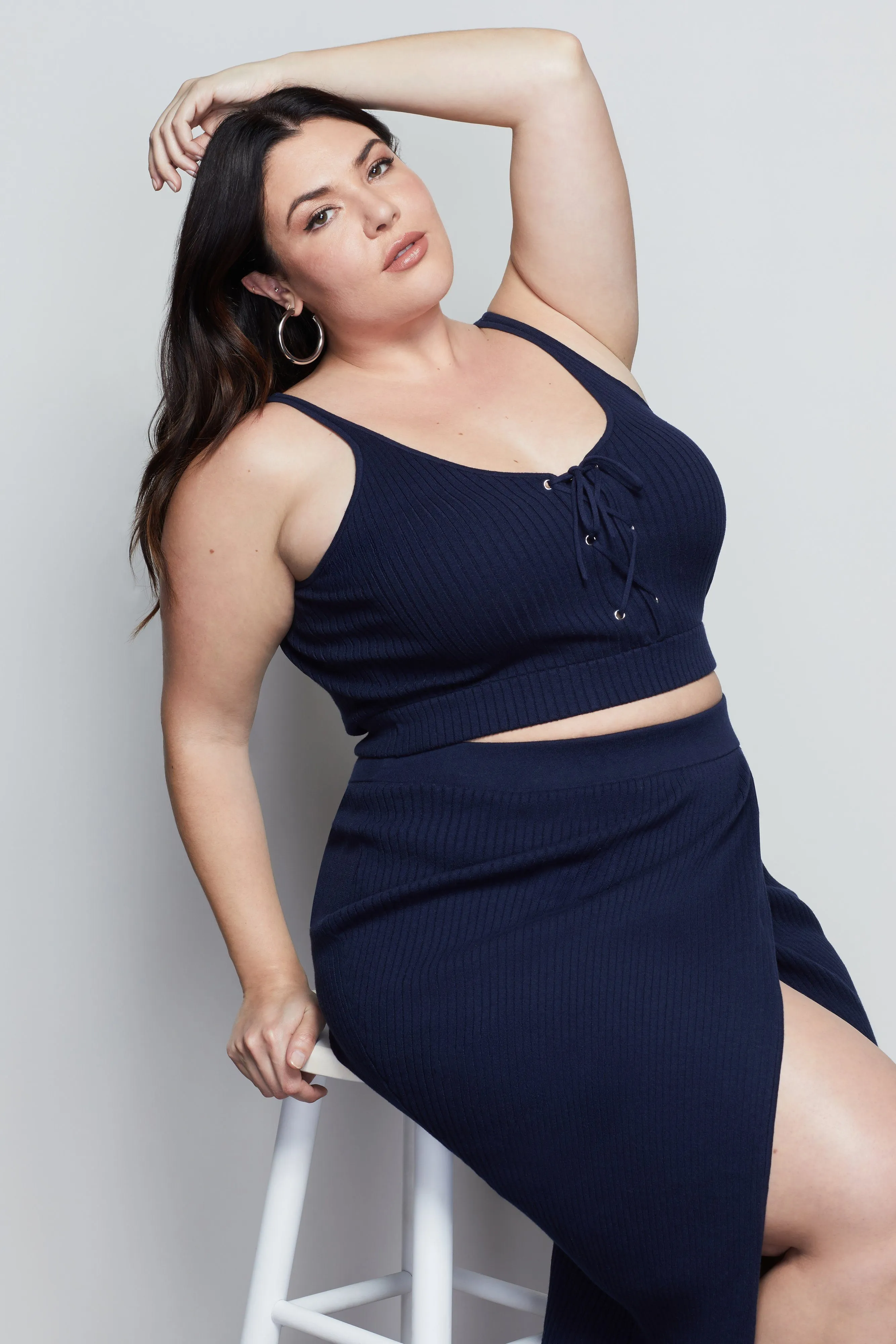 OFF SITE KNIT SKIRT | NAVY001
