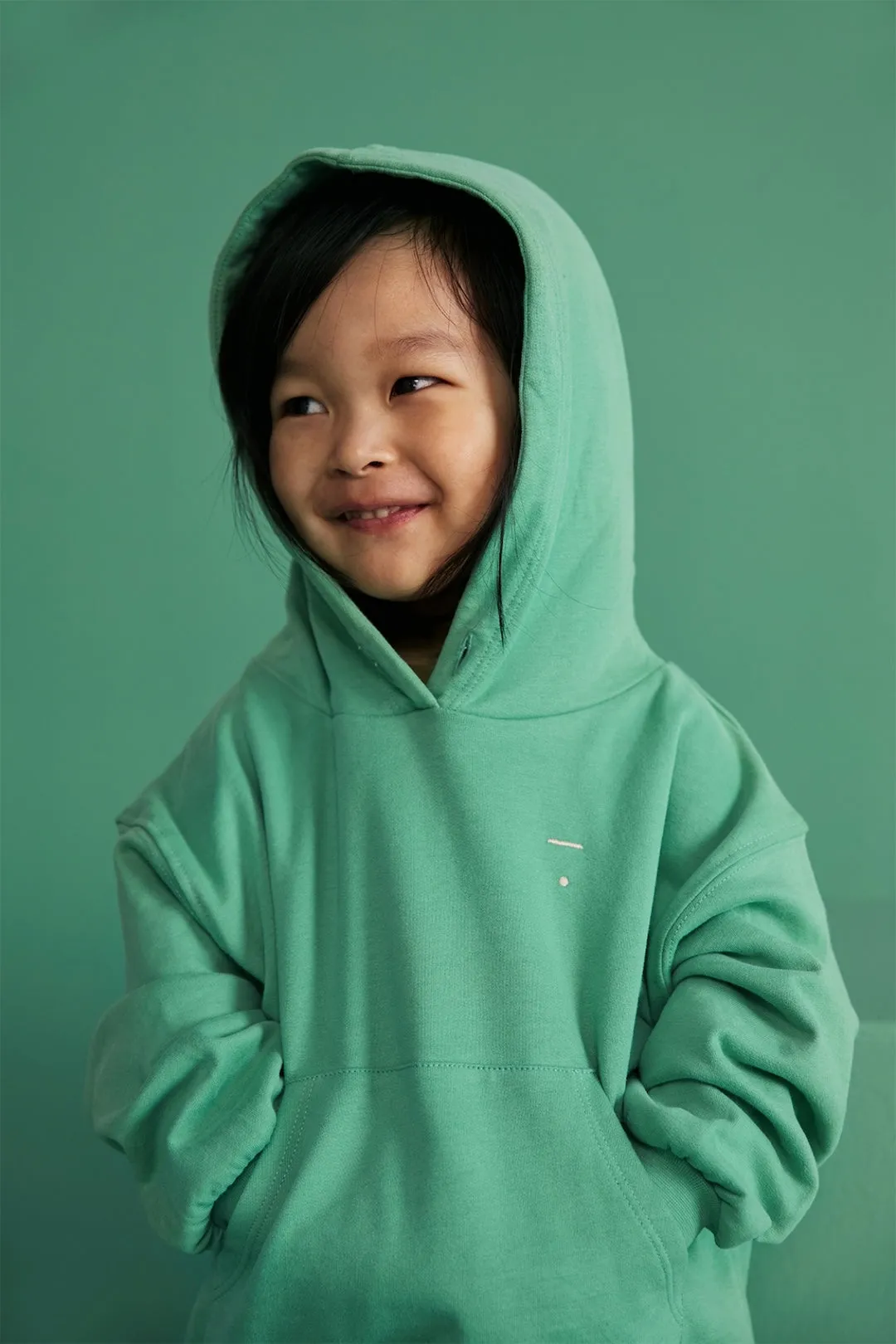 Organic Kapuzenpullover "Hoodie Bright Green", 3-4J