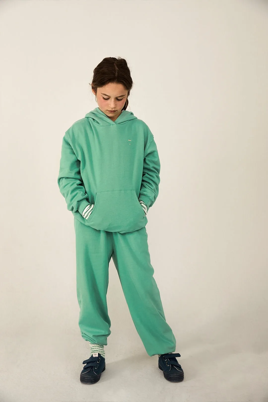 Organic Kapuzenpullover "Hoodie Bright Green", 3-4J